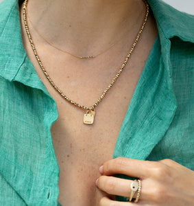 Solid Gold Cone Solitaire 2 Set Diamond Pendant (Copy)