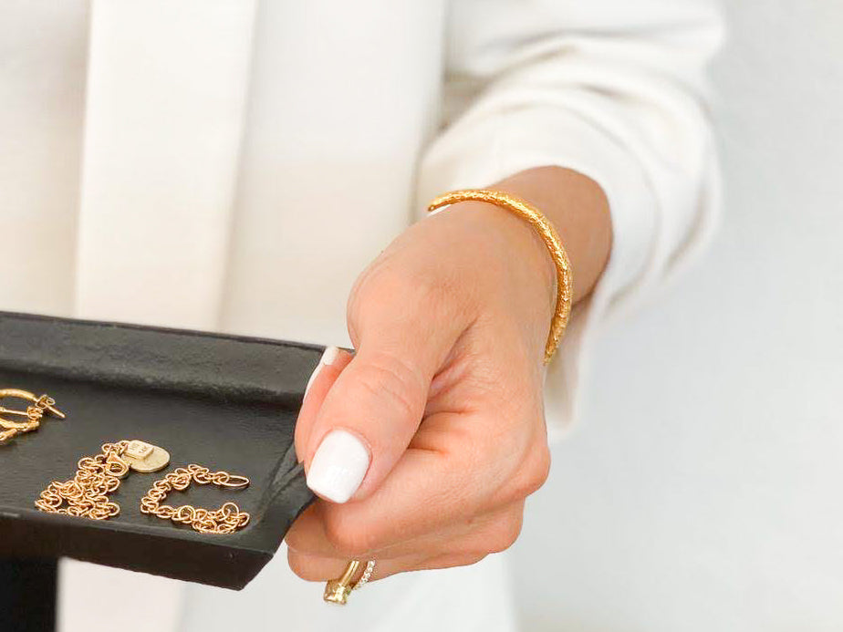 Gold Branch Open Bangle Bracelet