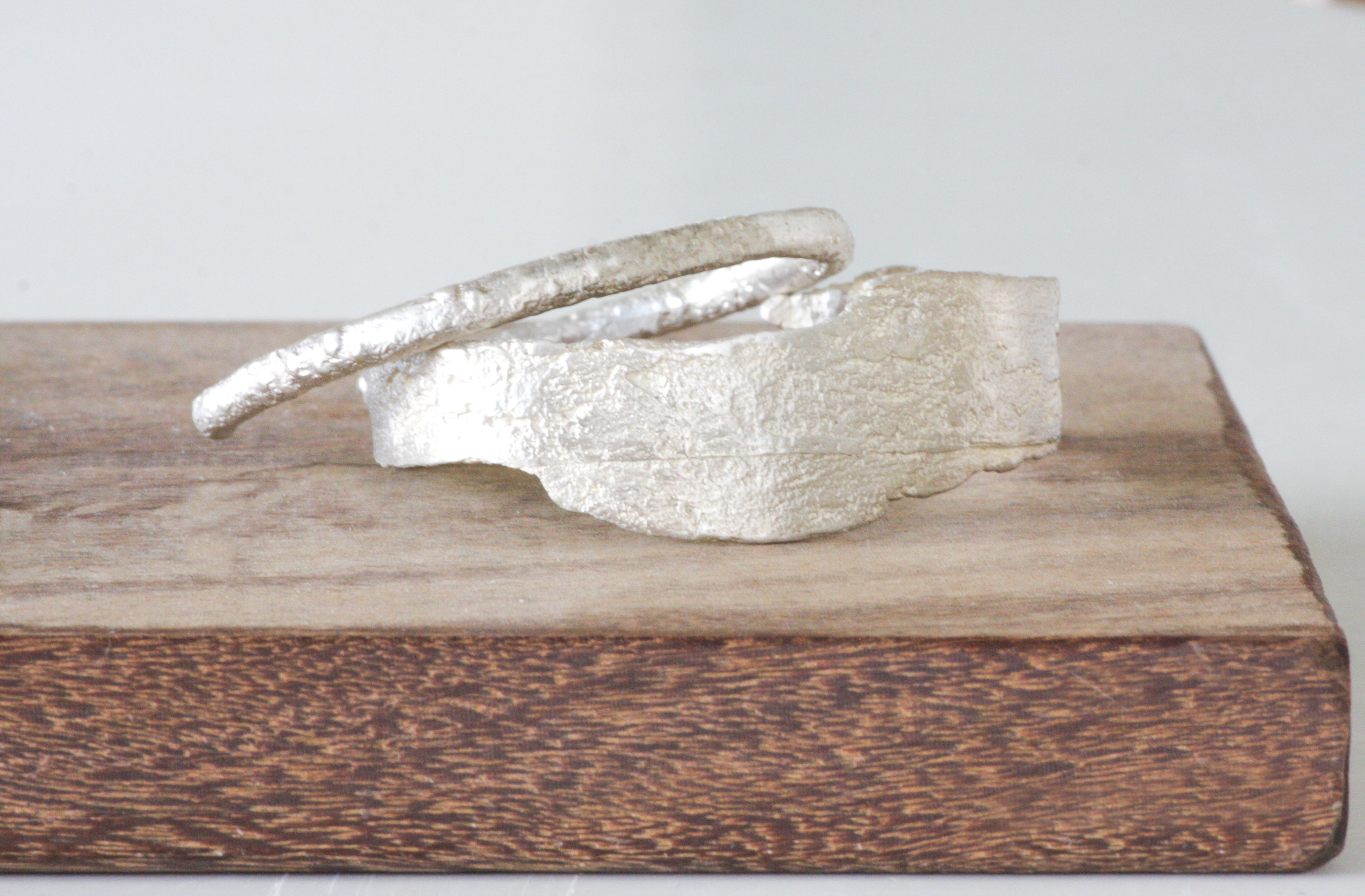 Gold Cuff Organic Artisan Handmade Bangle Bracelet