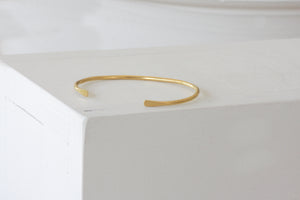 Gold Open cuff bangle bracelet