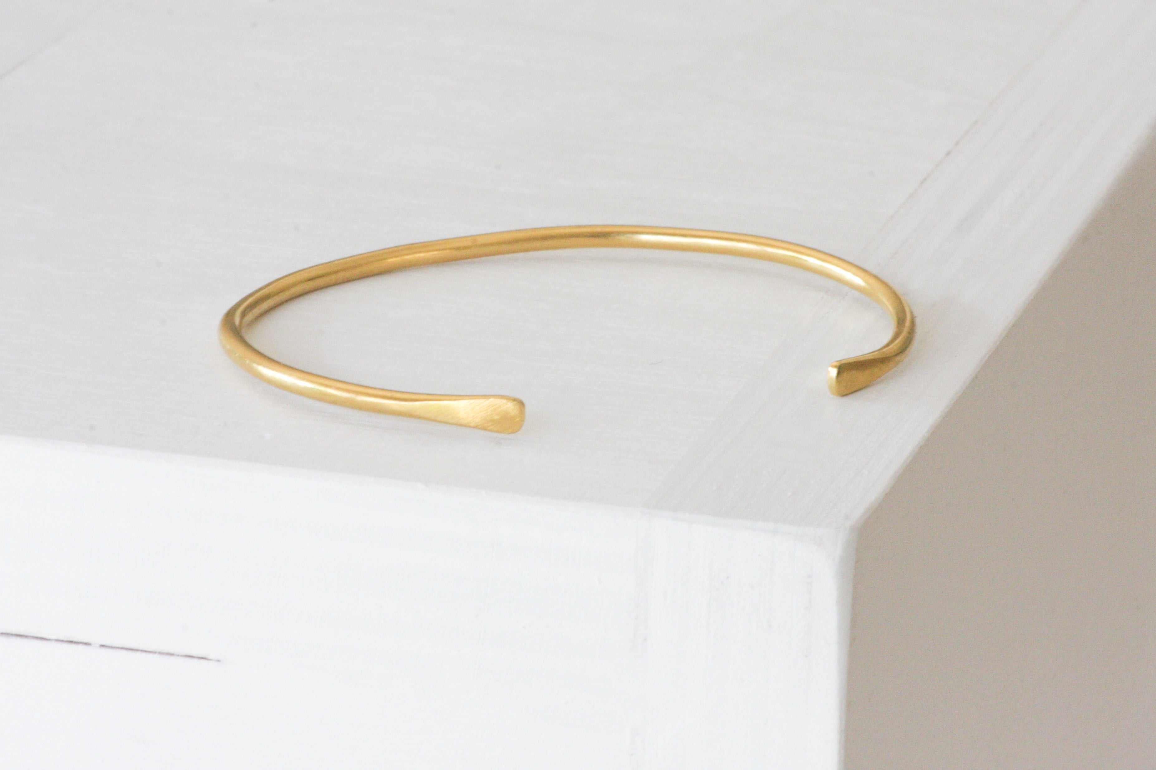 Gold Open cuff bangle bracelet