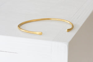 Gold Open cuff bangle bracelet