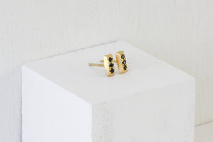 Gold Ingot Stud Earrings