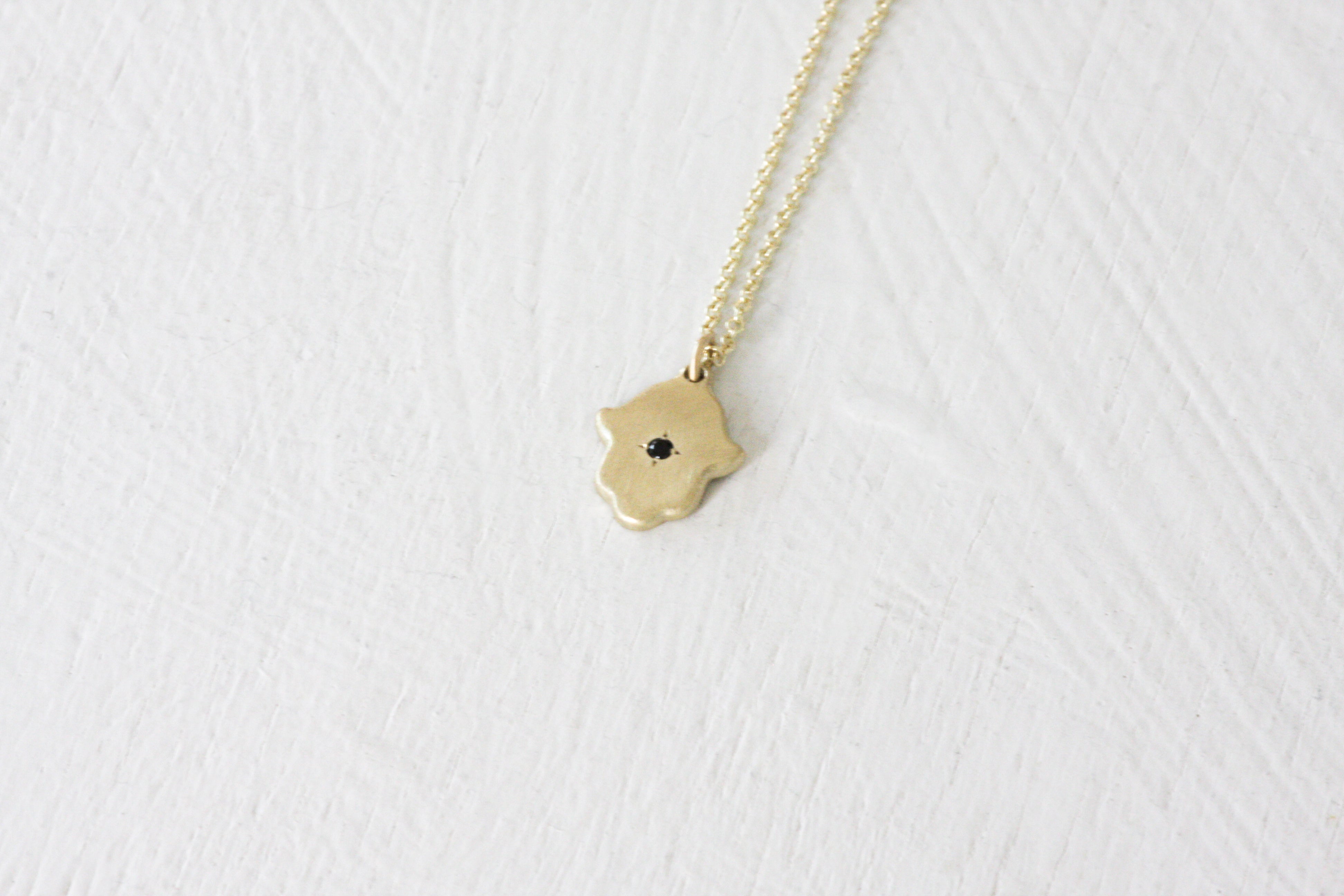 Hamsa Gold Pendant