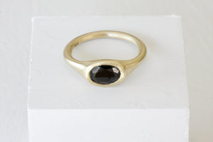 Princess Crown Gold & Onyx Signet Ring