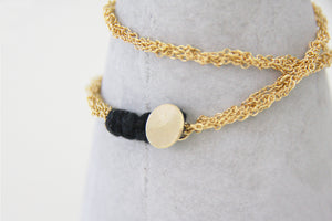 Handmade Double Knitted Gold Chain Bracelet