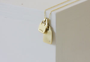 "Love" / "Courage" Gold Pendant