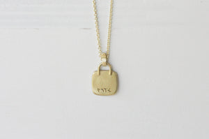 "Love" / "Courage" Gold Pendant