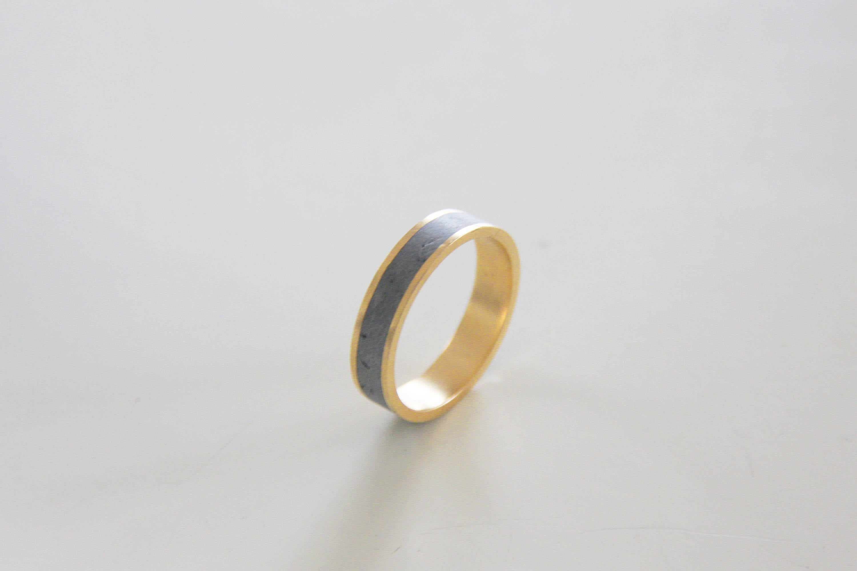 wedding band set, Couples Ring, wedding ring, unisex ring, concrete bands, Minimalist gold Ring, Contemporary ring, modern ring, unique ring - hs