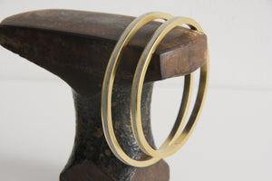 Minimalist Gold Plated And Concrete Bangle Bracelet By Hadas Shaham - hs