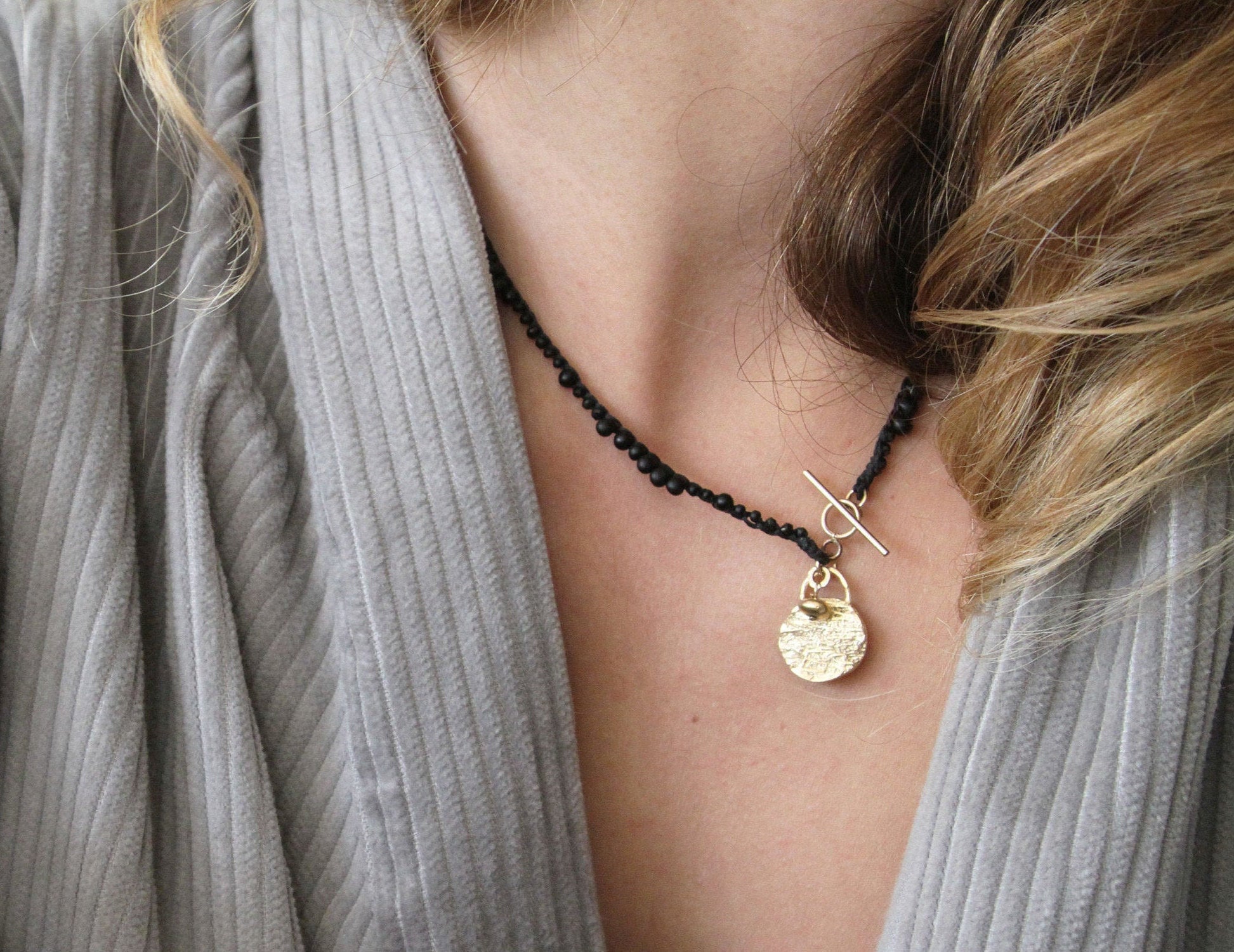 ALDO black Druzy statement necklace | eBay