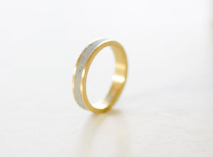 Silver and Concrete Unisex Wedding Band Ring - hs